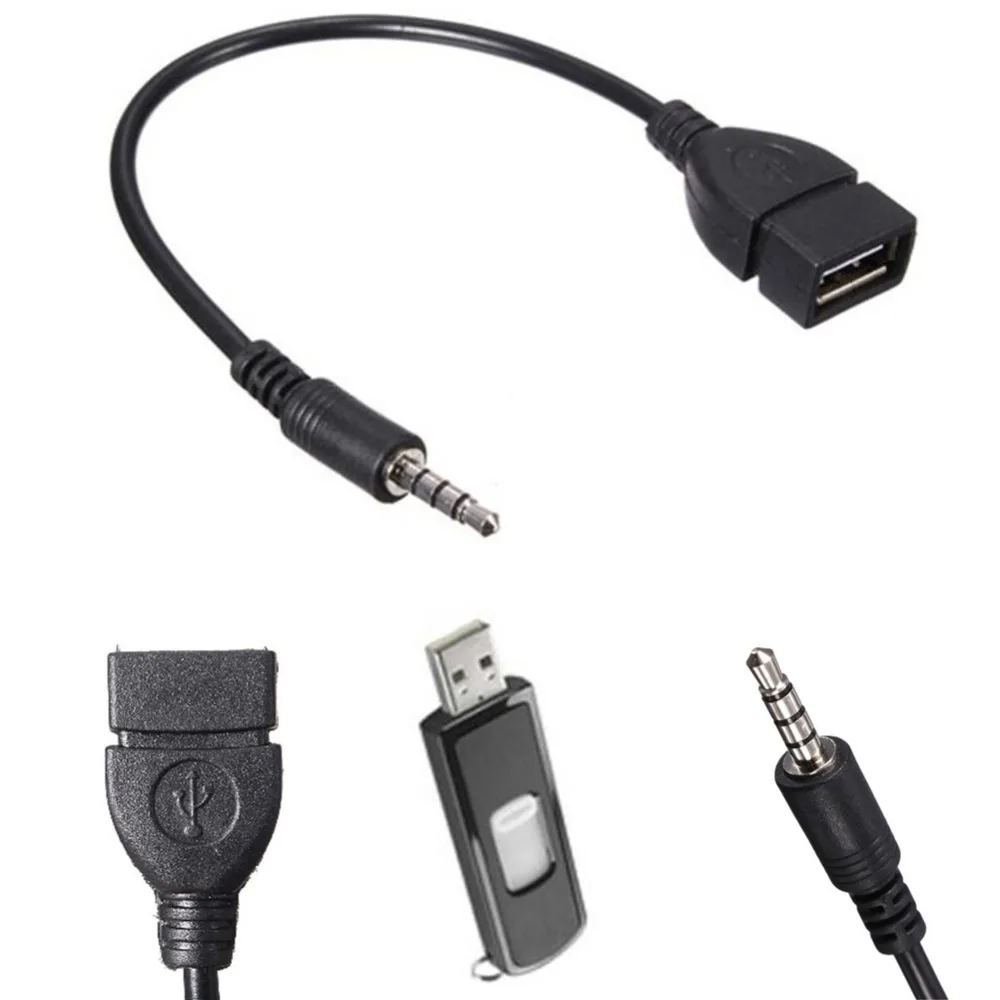 Высокое качество 3 5 мм штекер аудио разъем AUX USB 2 0 Тип Женский Адаптер конвертера