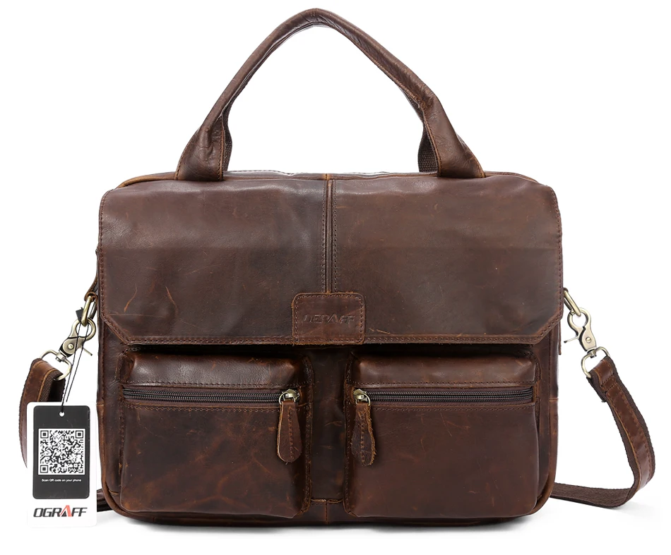 OGRAFF мужская сумка кожаная сумка Bolsas натуральная кожа сумка роскошный дизайн сумка на плечо черные большие сумки Мужская сумка кожаная винтажная