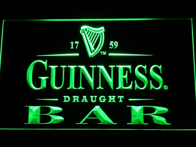 090 Guinness Draught Beer Bar светодиодный неоновый светильник с выключателем вкл/выкл 20 +