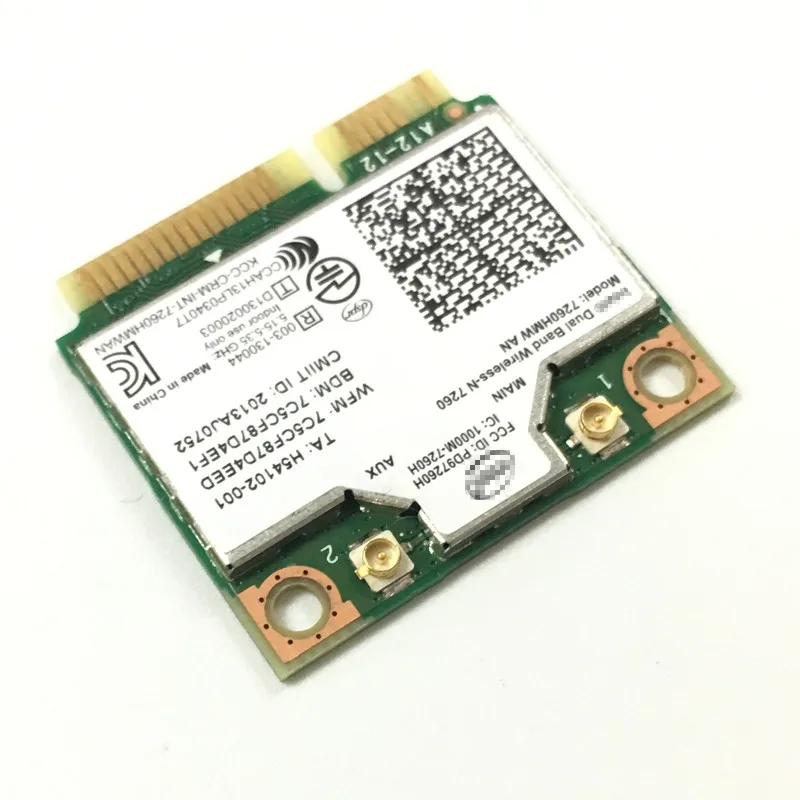 Двухдиапазонная беспроводная карта N 7260HMWAN 7260 7260hmw Wi Fi Bluetooth 4 0 для Intel miniPCI E 300
