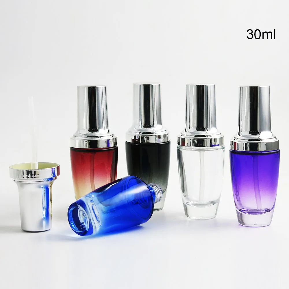 10 x 30g 30ml 30cc 1oz New Arrival Clear Blue Purple Black Red Glass Make Up 3
