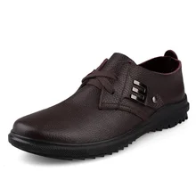 New Fashion Men’s business dress shoes leather comfortable breathable hole men shoes high quality big size lace-up casual shoes