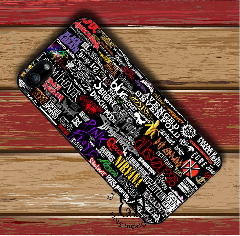 

Collage Rock Band music Logo case for iphone 11 pro X XR XS Max 6 7 8 11 plus Samsung s10 E s7 s8 s9 plus note 8 9 10