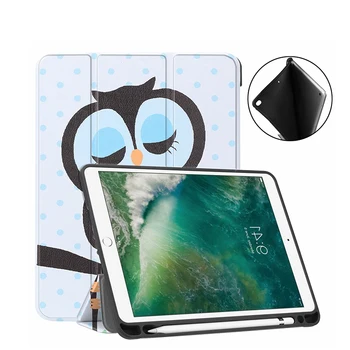 

For iPad 2018 2017 PU Leather Case Cover 9.7'' Slim Protective Stand For Apple iPad Air 2 A1823 A1822 Smart Funda With Pen Slot