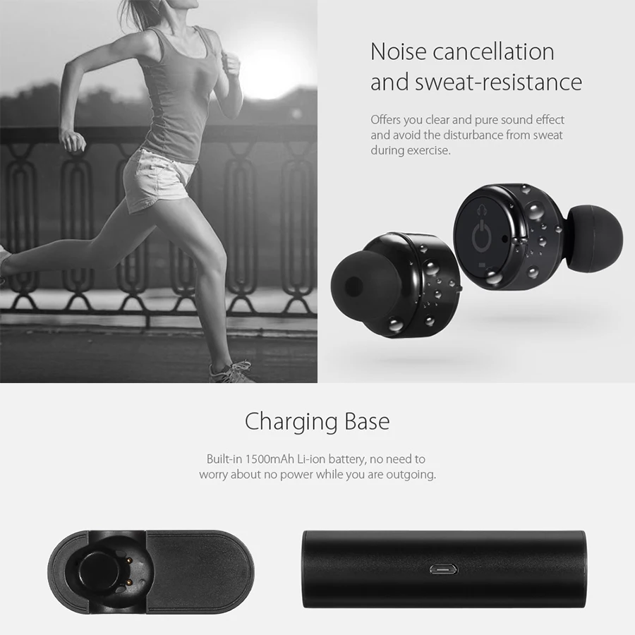 X2T Беспроводная гарнитура bluetooth X1T наушники свободные руки вкладыши стерео бас