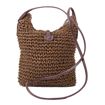 

Women Handbag Tote Purse Lady Beach Hobo Bag Crossbody Shoulder Bag Straw Weave