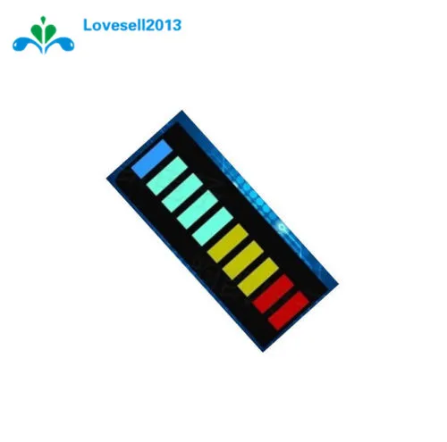 2 шт./лот 10 сегментный полноцветный светодиодный светильник-барграф модуль дисплея ультра яркий красный желтый зеленый синий(RYGB) Dip DIY