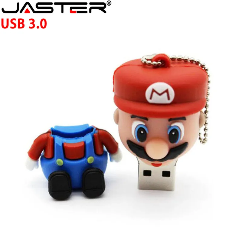 JASTER Mario флеш-накопитель USB 3,0 64 ГБ 32 ГБ Флешка 16 ГБ USB флэш-диск мультфильм флеш-накопитель подарки