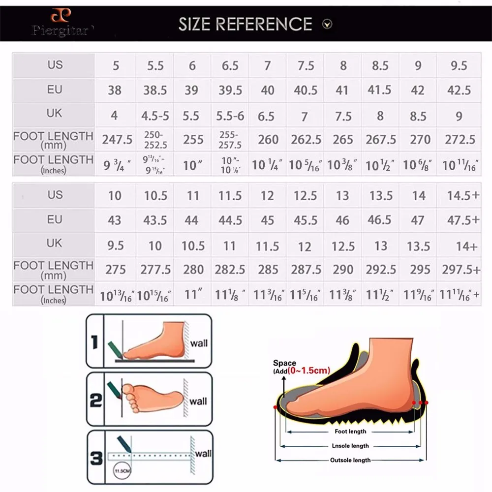 size us men