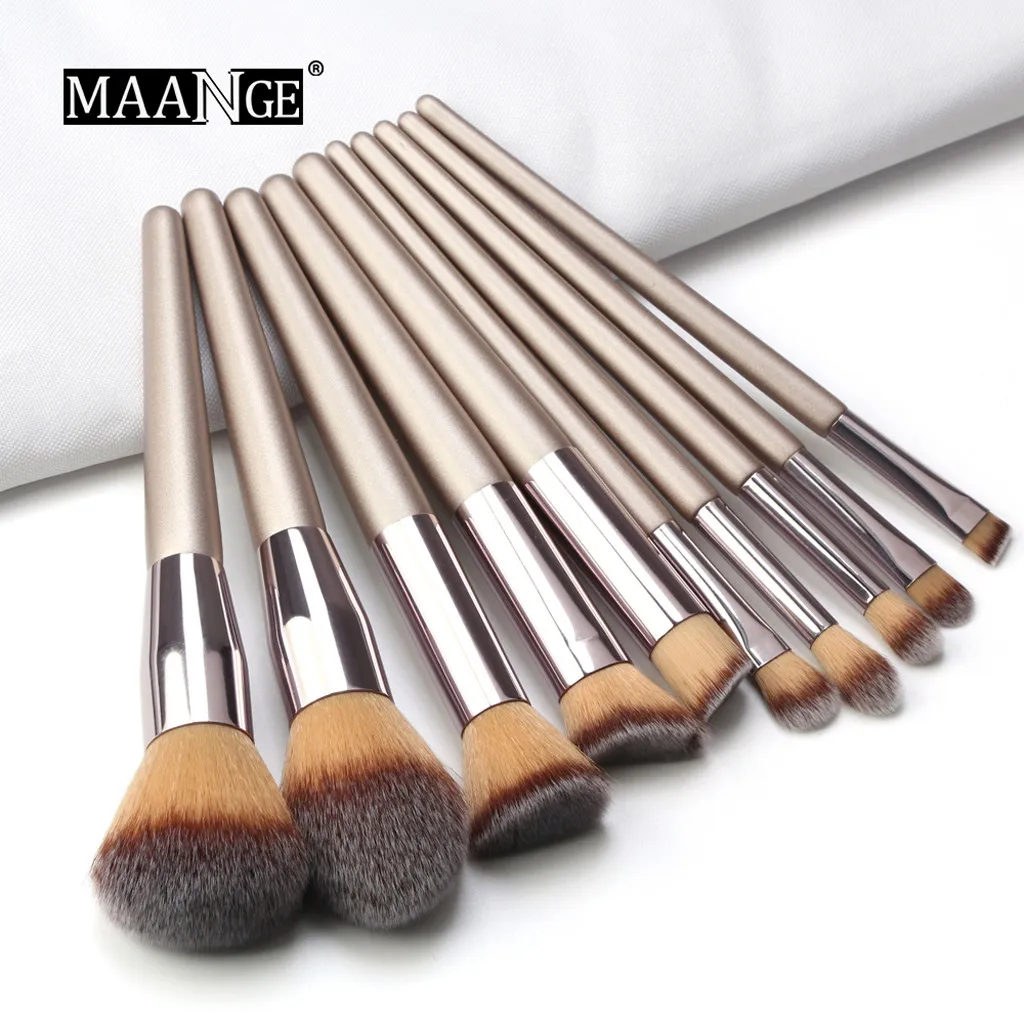 

Cosmetic Wooden Eyebrow Eyeshadow Powder Foundation Brushes Makeup Brush Tool maquiagem profissional completa eyelash curler 04*