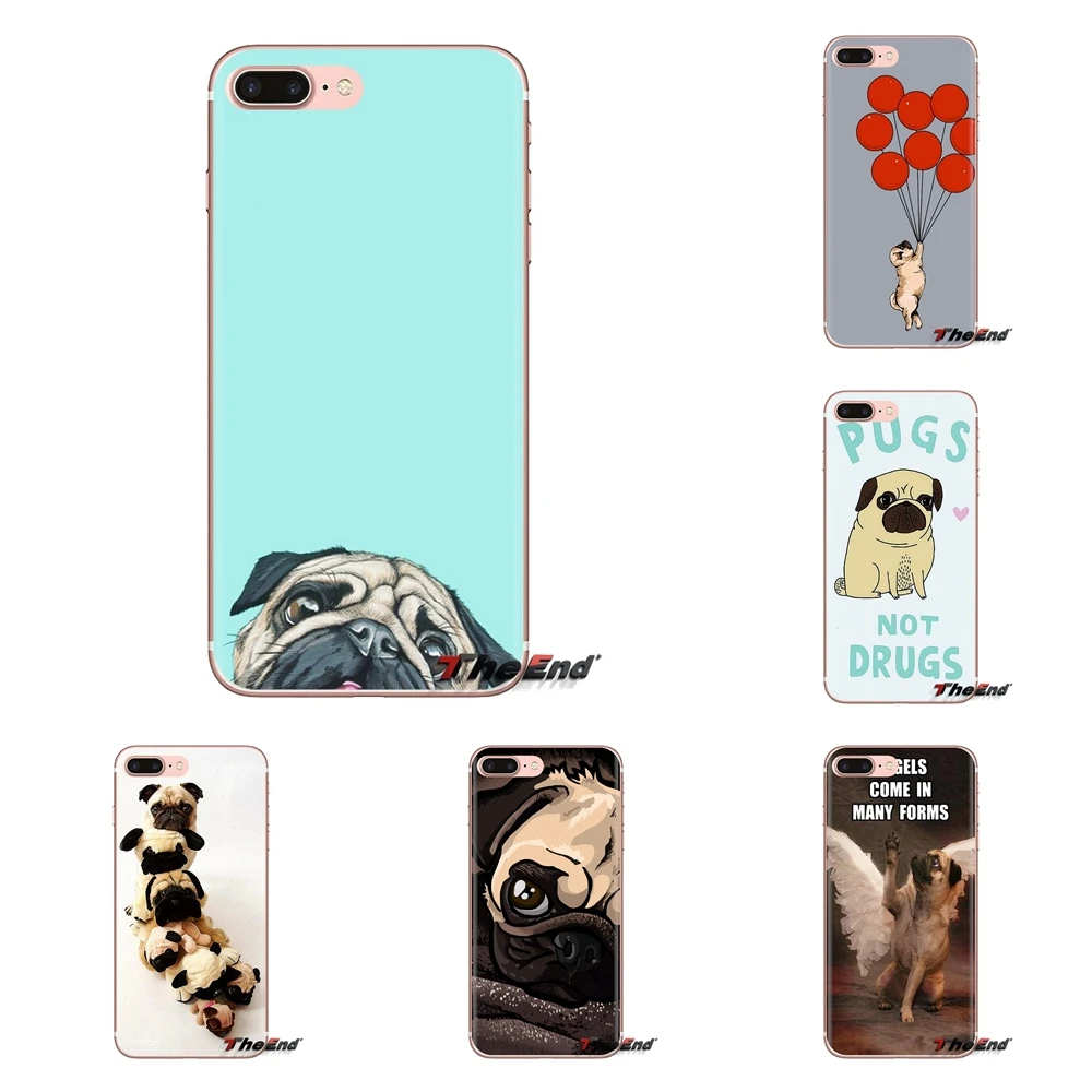Силиконовый чехол для телефона Sony Xperia Z Z1 Z2 Z3 Z5 compact M2 M4 M5 C4 E3 T3 XA Huawei Mate 7 8 Y3II Westie Pug Dog