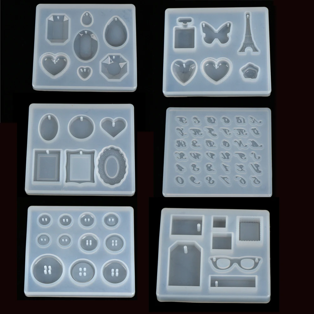 

1PCS DIY Transparent UV Resin Liquid Silicone Mold Pendant Charms Craft For DIY Earrings Necklace Making Jewelry