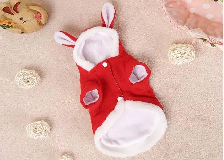 Домашнее животное кошка ClothesCostume одежда для домашних животных, милые толстовки с изображением кролика и кота для Костюмы щенок флис теплая одежда для кошки наряд
