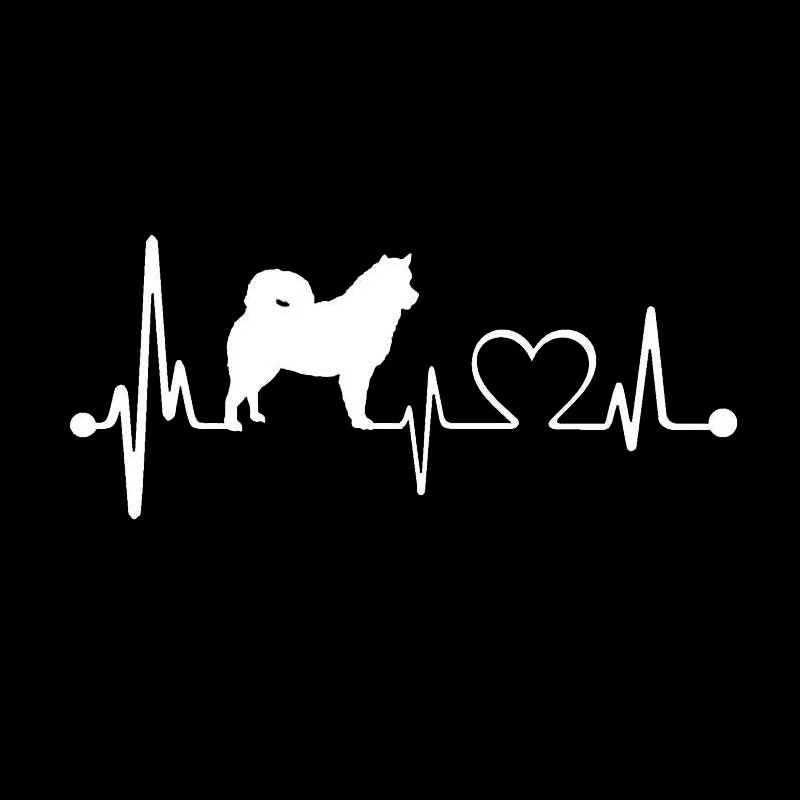 18*6 9 см Alaskan Malamute Heartbeat автомобильные наклейки модные аксессуары