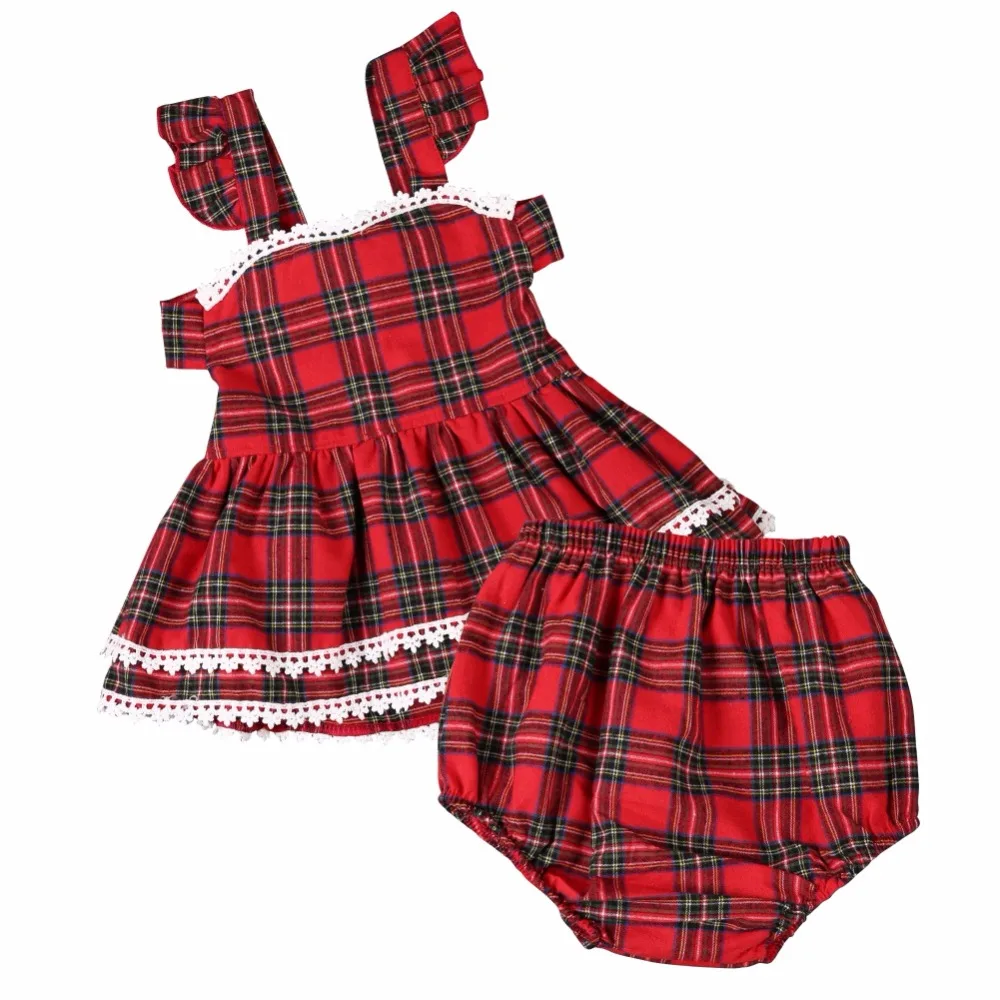 red tartan dress baby