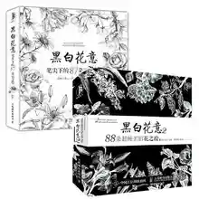 

2 books/set Flower Sketch Pencil Painting Techniques Adult Painting Basics Drawing Coloring Books Art Book for Artist