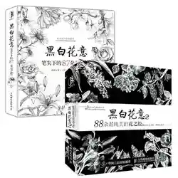 Ensemble de 2 livres de peinture au crayon pour adulte, croquis de fleurs, Techniques de peinture de base, coloriage, livre d'art pour artiste 