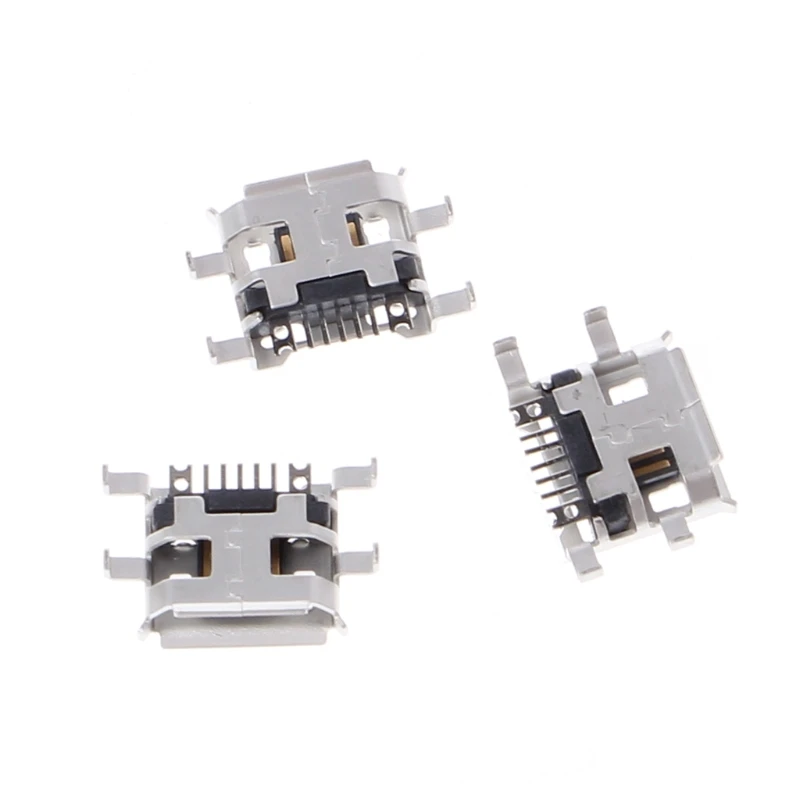 

10Pcs Micro USB Connector 5pin 0.72mm heavy plate B type have curling side Female Jack For Mobile Mini USB repair mobile tablet