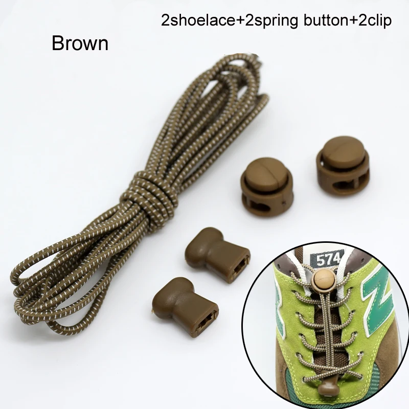 Stretching Lock lace 22 colors a pair Of Locking Shoe Laces Elastic Sneaker Shoelaces Shoestrings Running/Jogging/Triathlon