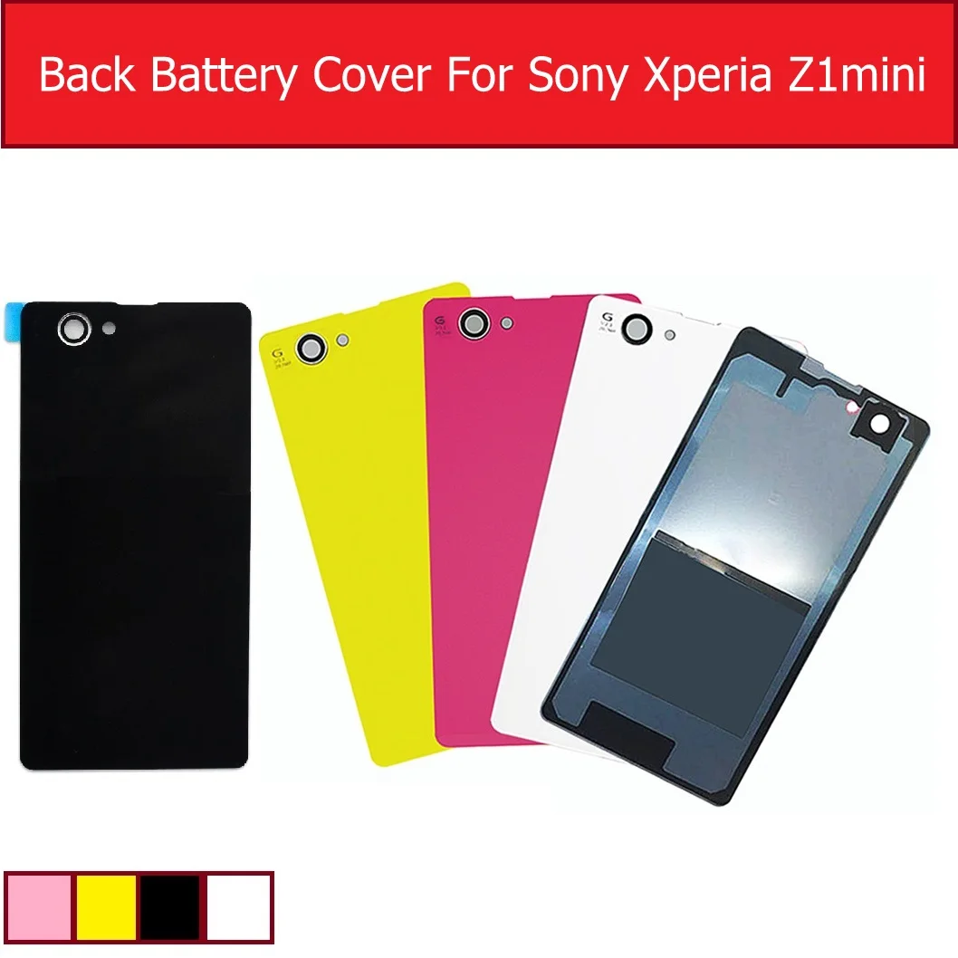 Задняя крышка батарейного отсека стеклянная крышка для sony Xperia Z1 Mini/Z1 Compact M51W D5503 стеклянная задняя крышка чехол+ 1 пленка бесплатно