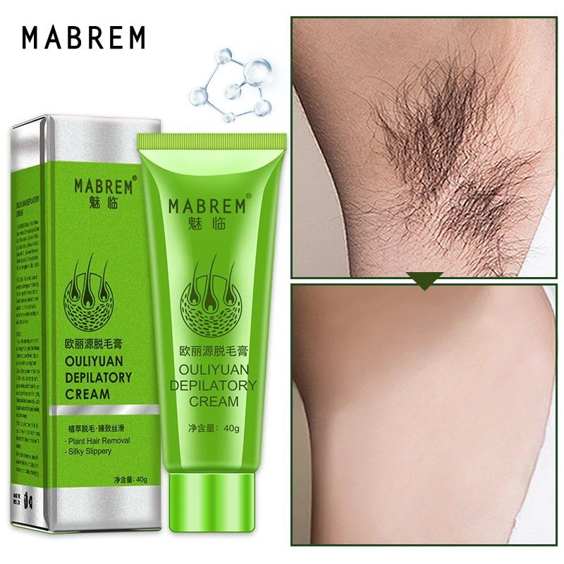 OULIYUAN Men and Women Body Hair Removal Cream Hand Leg Hair Loss Depilatory Cream Clear pore dirt Removal Armpit Hair Care 40g