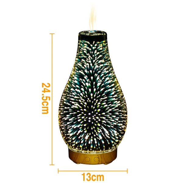 3D креативный ночной Светильник СВЕТОДИОДНЫЙ E27 Лампа Эдисона Арома лампа эфирное масло Арома диффузор фейерверк ослепительные цветные лампочки Рождественское украшение - Цвет: YD-EU Plug