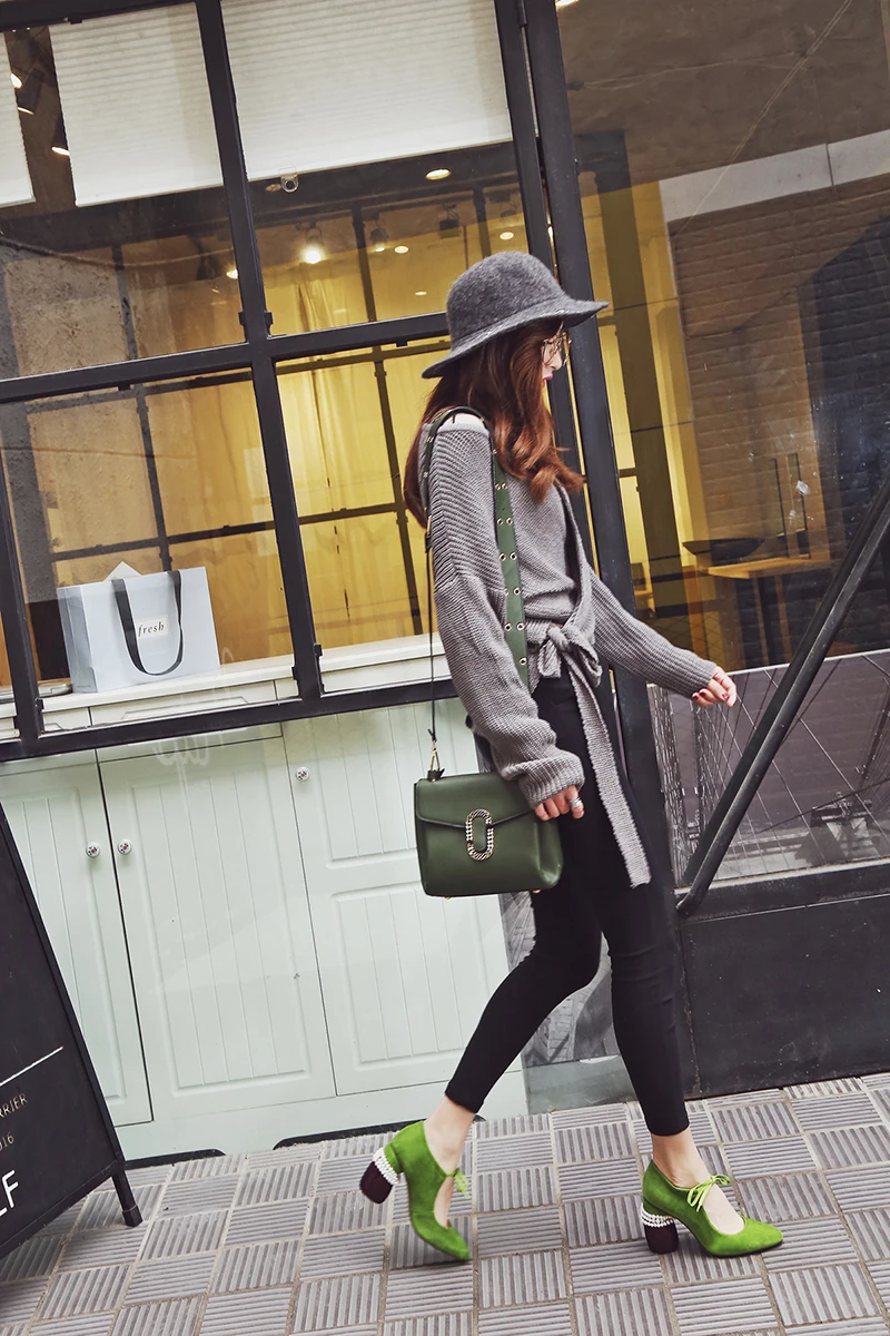 Женские туфли-лодочки; сезон весна-осень повседневные модные замшевые ...