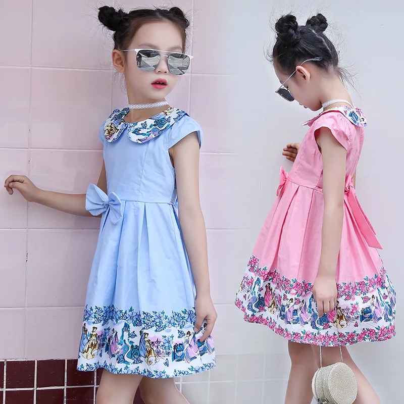 

Children's Dress, Summer Dress, 2018 New Styles, Girls' Leisure, Pure Cotton Flowers, Chinese Style Lovely Princess Dress.