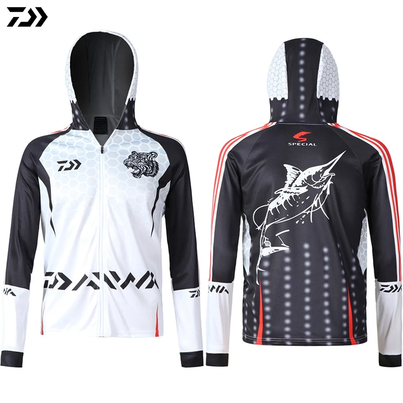 

Fishing Clothing DAWA 2019 Hooded Quick-Drying Breathable Anti-UV Fishing Shirts Men Fishing Clothes camisa de pesca