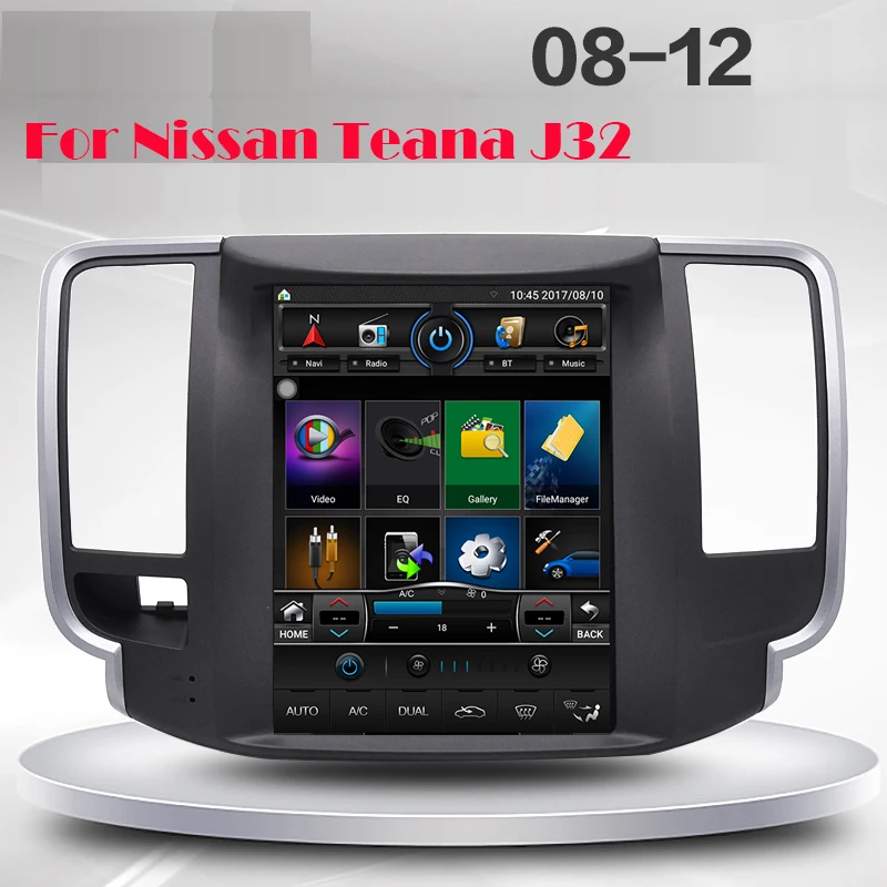 Pantalla Vertical Tesla estilo Quad core Android 1024*600 navegación GPS para coche de 9,7 pulgadas para Nissan teana Nissan J32 2008 -2012