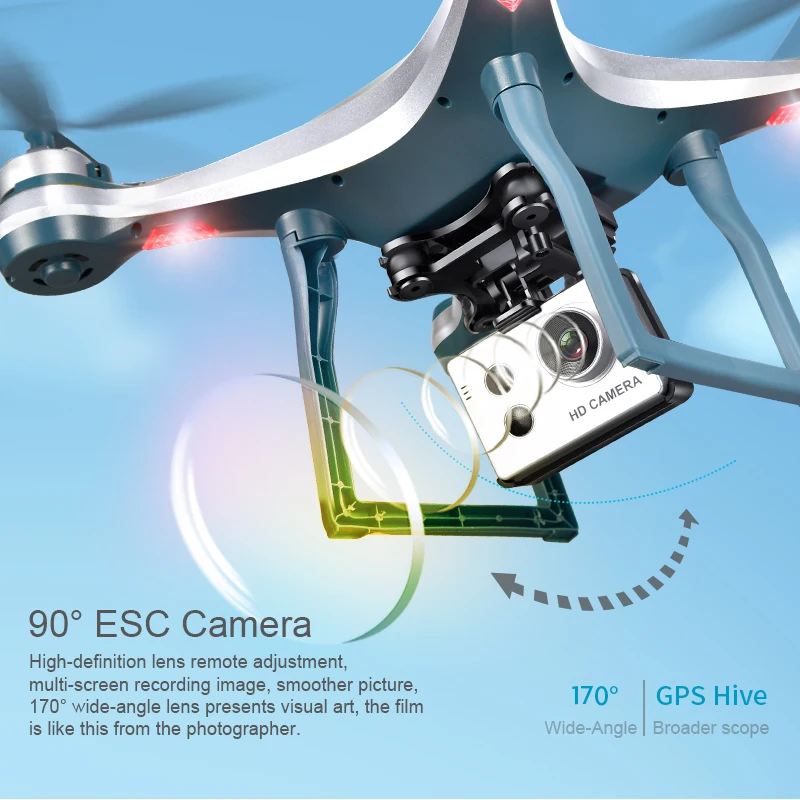 Квадрокоптер Lamsam K10 GPS Wi Fi FPV с регулируемой камерой 1080P /720p время полета 25