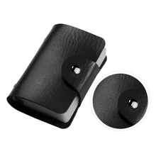 Hot Sale 24 Bit Fashion Women Men Credit Card Holder PU Leather Buckle Unisex ID Holders