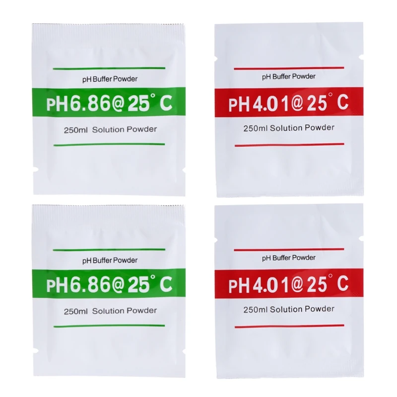 

4 Pcs PH Buffer Solution Powder PH For Test Meter Measure Calibration 4.01 6.86