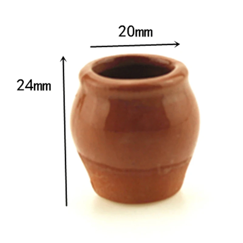 

1/12 Flower Pot for Doll House Decoration Mini Ceramics Flowerpot Simulation Furniture Dollhouse Miniature Accessories
