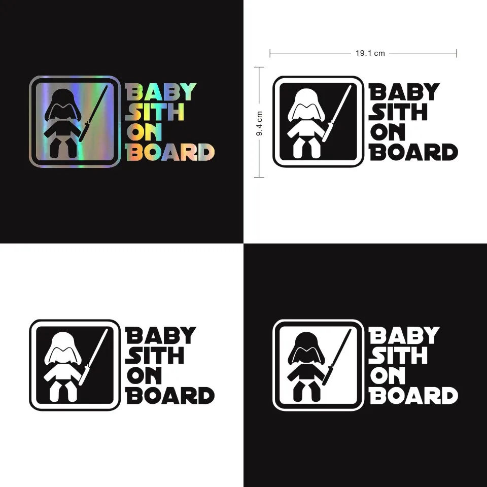 Anycuros BABY SITH ON BOARD Star War Car Styling Decal Creative Vinyl Car Sticker 19.19 (2)