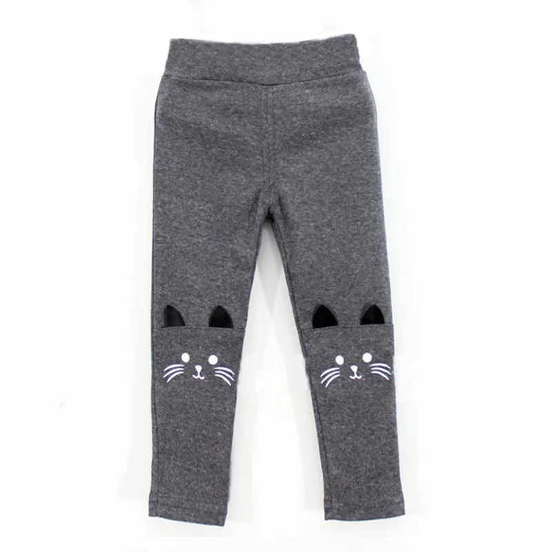 New Toddler Baby Girls Kids Skinny Pants Cute Cat Print Stretchy Warm Leggings