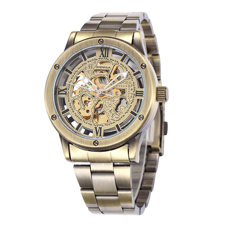 

Bronzed men watches are automatically hollowed out business vintage watch