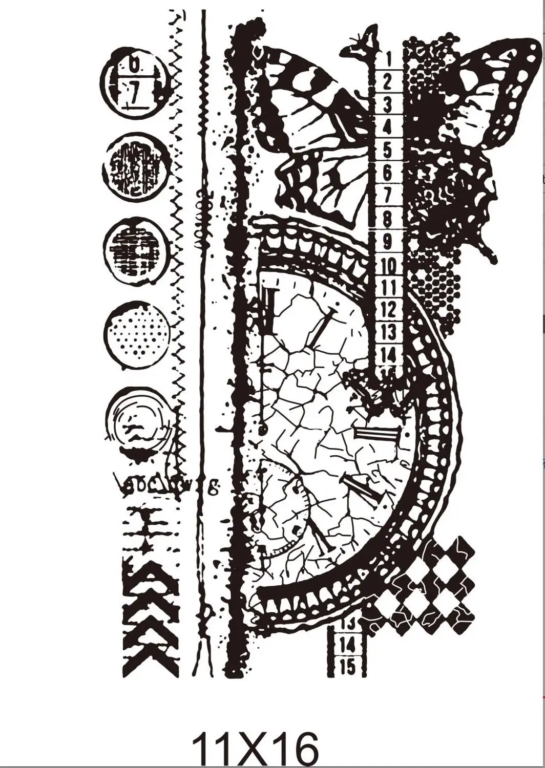 

Objects and Butterflies Transparent Clear Silicone Stamp/Seal for DIY scrapbooking/photo album Decorative clear stamp A1075