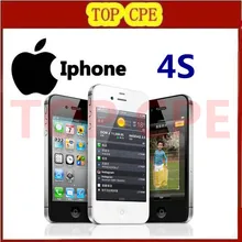 100% Original phone Factory Unlocked Iphone 4S phone 3.5” 8MP Camera GSM WCDMA WIFI GPS Unlocked Cell phones One Year Warranty
