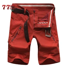 Карго Шорты хлопковые мужские прямые свободные повседневные шорты Homme мульти-карман военные тактические короткие брюки chores para hombre