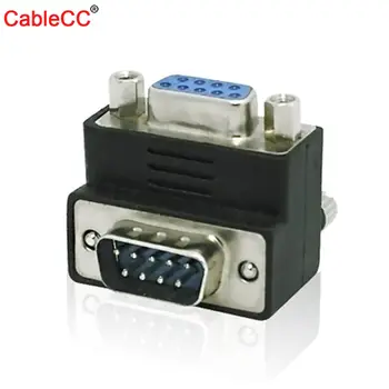 

Jimier CY Cable D-Sub Connector Socket 9PIN Male to Female Right Angled 90 Degree Adapter High Quality