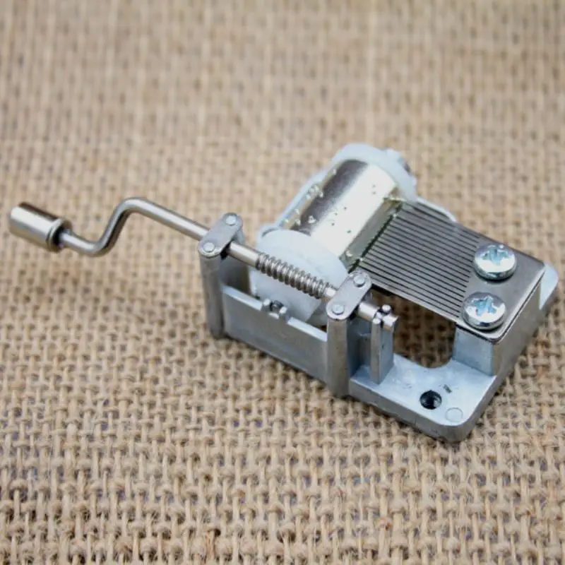 DIY Music Box Movement Play Set 18 Tones Mechanical Music Box Hand Crank Music Box Caskets For Girls With Screws