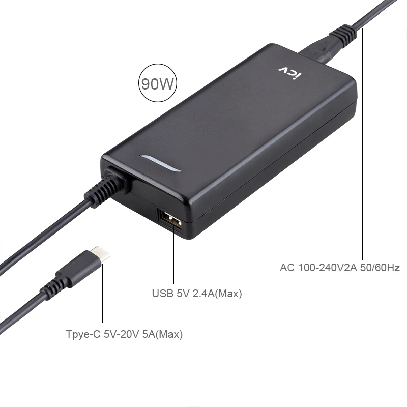 ICV 5-20 в 90 Вт тип-c USB-C USB C адаптер для ноутбука Зарядное устройство для Macbook Google ChromeBook Pixel Blade Stealth Xiao mi Nexus