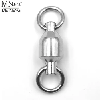 

MNFT 50pcs/lot Stainless Steel Fishing Rolling Swivel Snap Rings Connector 3cm-3.6cm Length Heavy Duty Solid Rings Size 6# 7# 8#