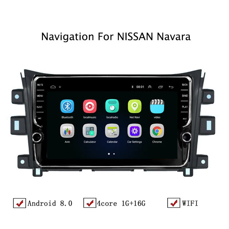 NAVITOPIA 10 1 дюймов автомобильный мультимедийный плеер Andriod 8 gps навигация для Nissan Navara