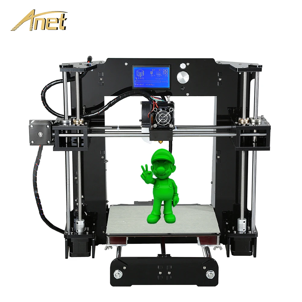 

Anet A8 A6 3d-printer High Quality Aluminium Extrusion Easy Assemble Reprap Prusa i3 3D printer Kit DIY with PLA Filaments gift