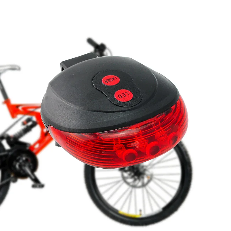 

2 Laser Beam 5 LED Cycling Bike Bicycle Rear Tail Safety Warning Flashing Light