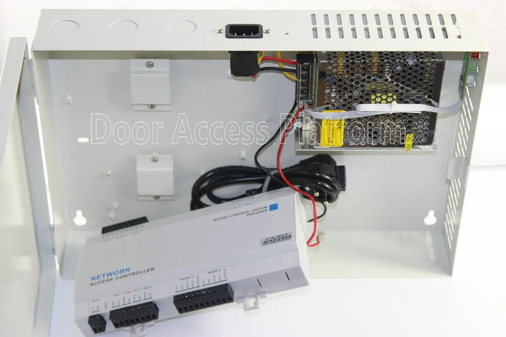 Открытый 6 дверной контроллер веб-сервер TCP/IP маршрутизатор вход PCB контроллер доступа металлический чехол-код+ кардридер UPS комплект питания