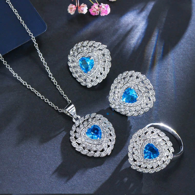 Heart 3 Piece Jewelry Set 11