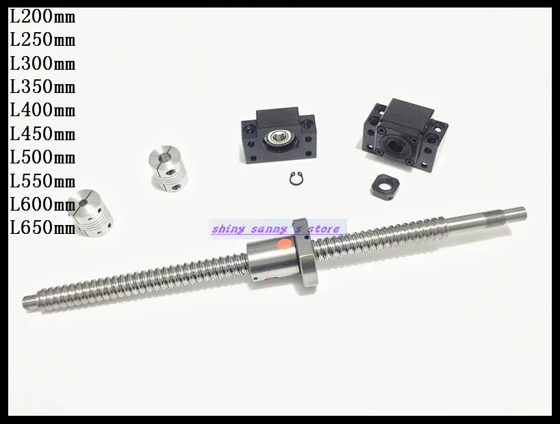 Ball Screw SFU1605 RM1605 1605 L 200mm Ballscrew End Machined with Ballnut CNC